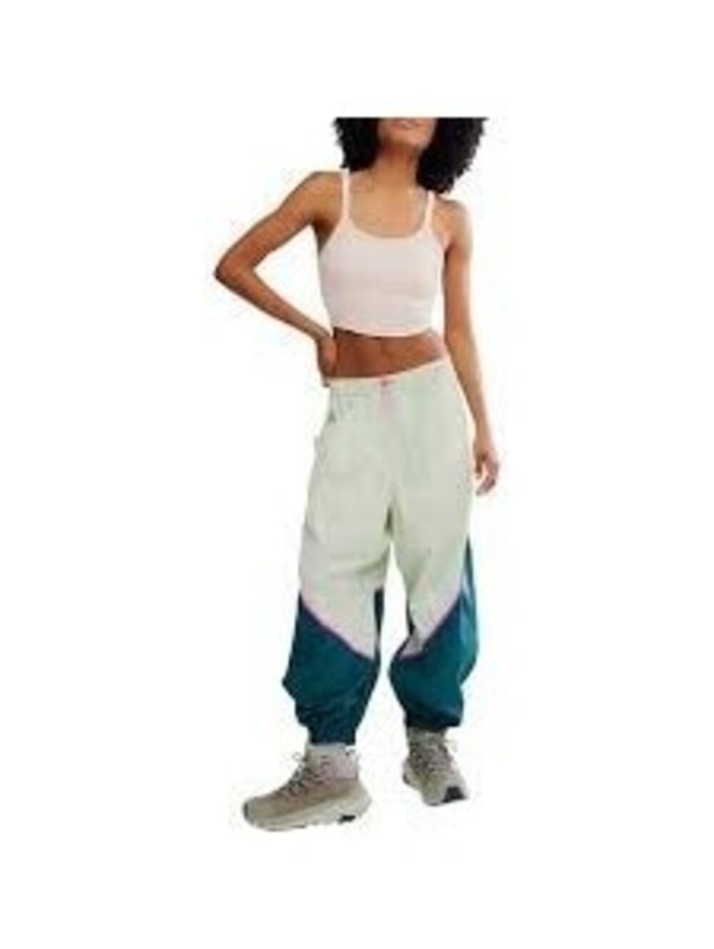 SOLD OUT NEW Free People FP Movement Free Flow joggers  colorblocked Sz L #1326
